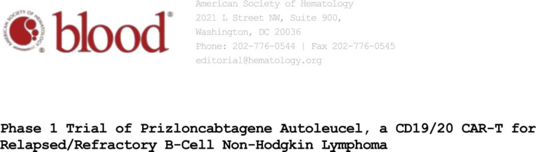 Breakthrough Study Confirms Safety and Efficacy of CD19/CD20 CAR-T Therapy for r/r B-NHL